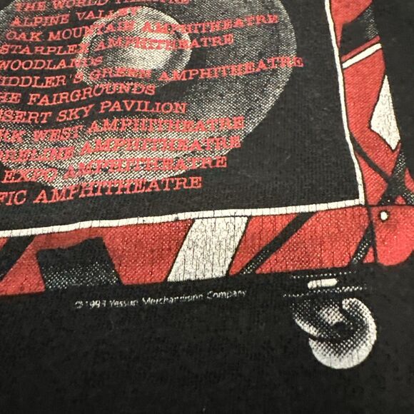Vintage Van Halen 1993 Tour T Shirt Men’s Size XL Black Single Stitch USA 90s - Picture 10 of 10